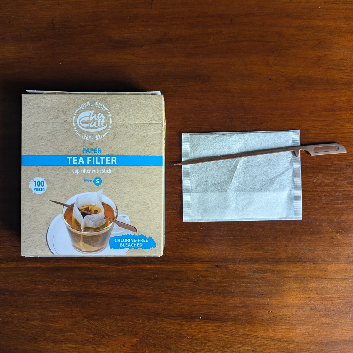 Tea filter with stick